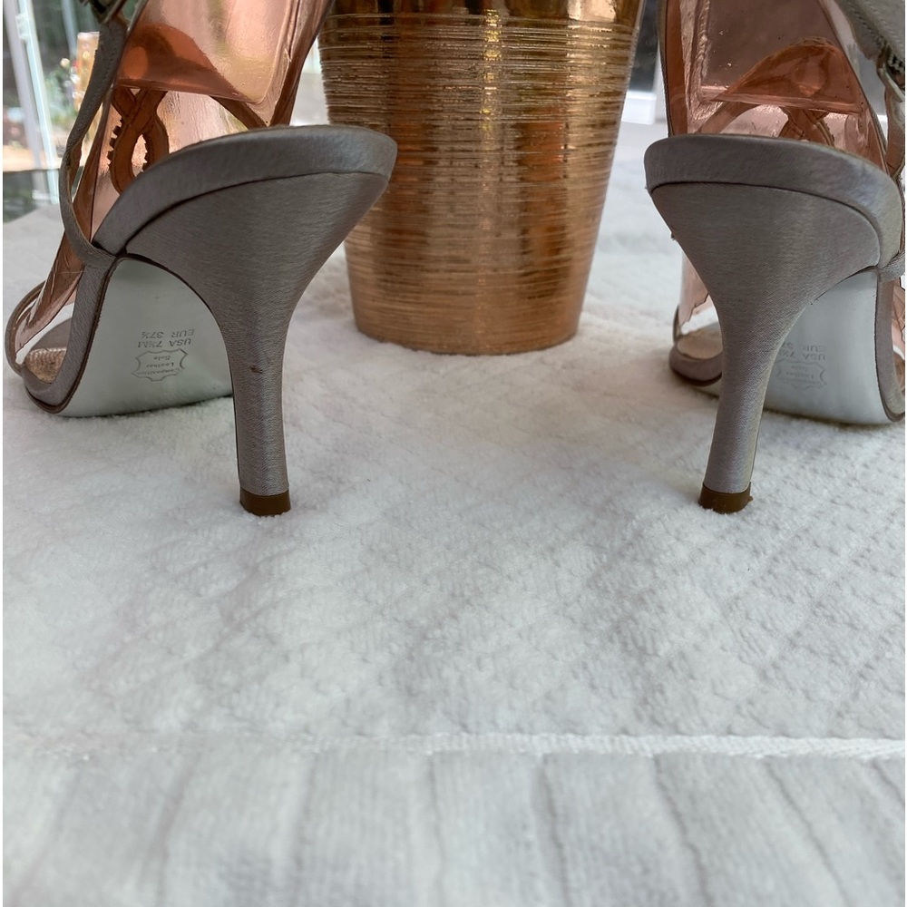 Nina New York Silver Shoes Size 7 1/2 With Dust Bag - Picture 5 of 11